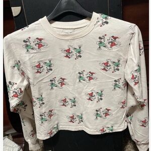 Mickey Mouse Long Sleeve cropped  Shirt